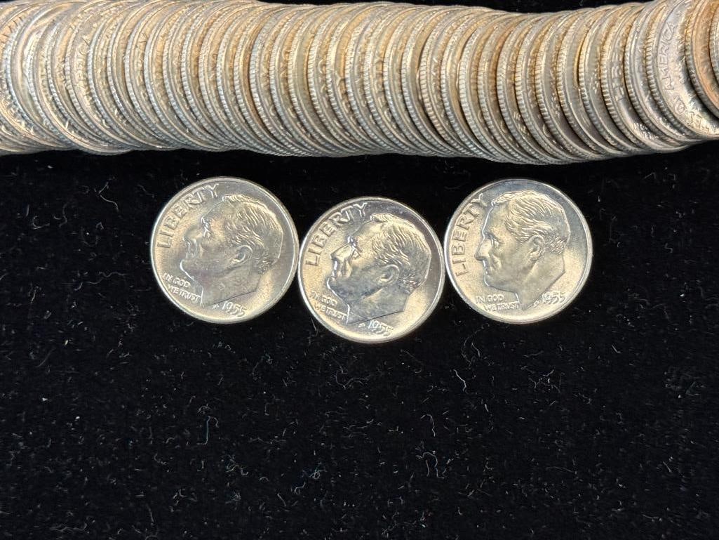 100 1955 U.S. Silver Dimes - 3