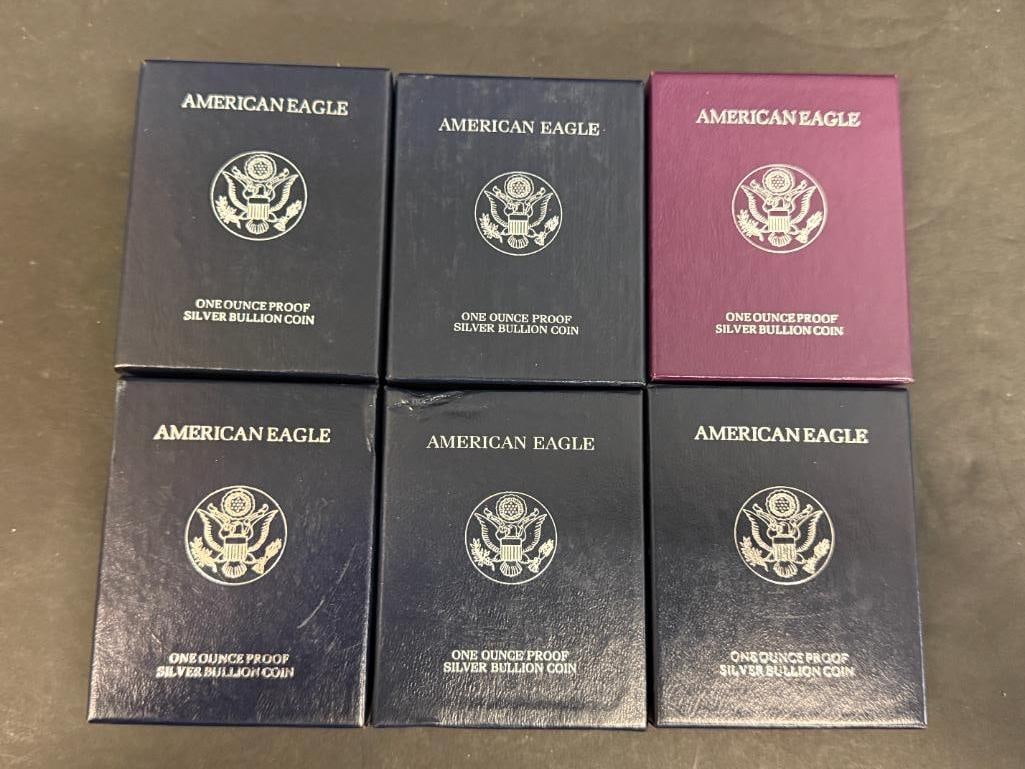 6 Proof U.S. Silver Eagles - 8