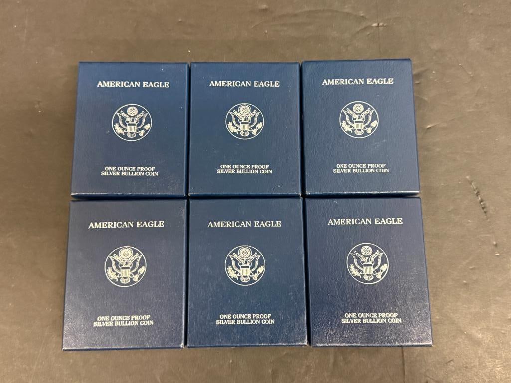 6 Proof U.S. Silver Eagles - 8