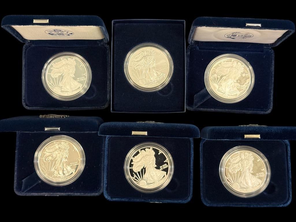 6 U.S. Silver Eagles (1 of 8)