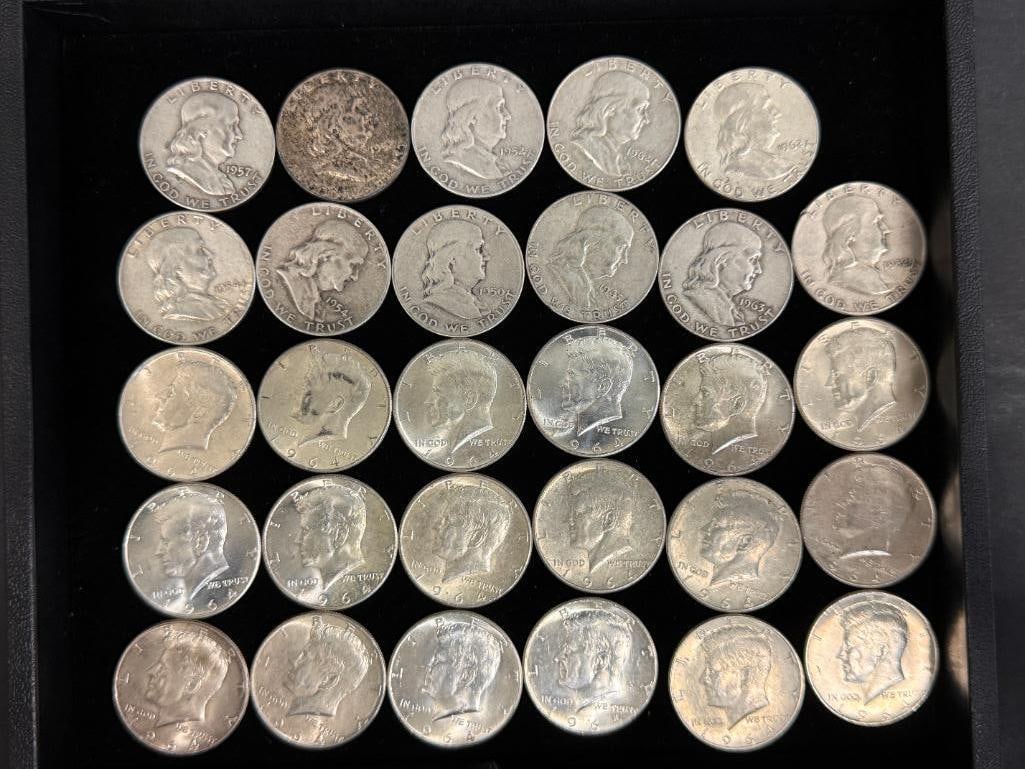 29 U.S. Silver Half Dollars (1 of 6)