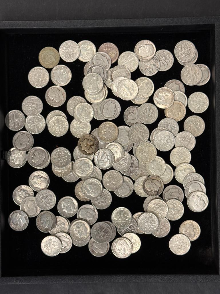 118 U.S. Silver Dimes: 118 U.S. Silver Dimes.