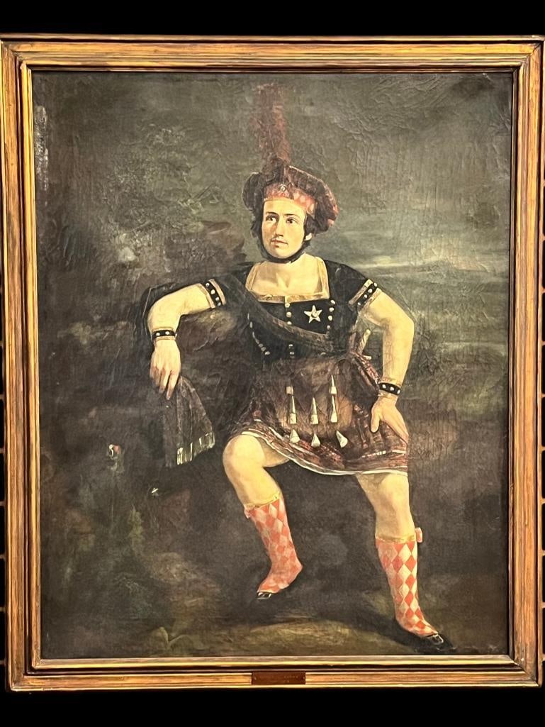 George L. Burns oil on canvas: George L. Burns (1820-1873) oil on canvas. Frame approx. 36 x 30 inches.