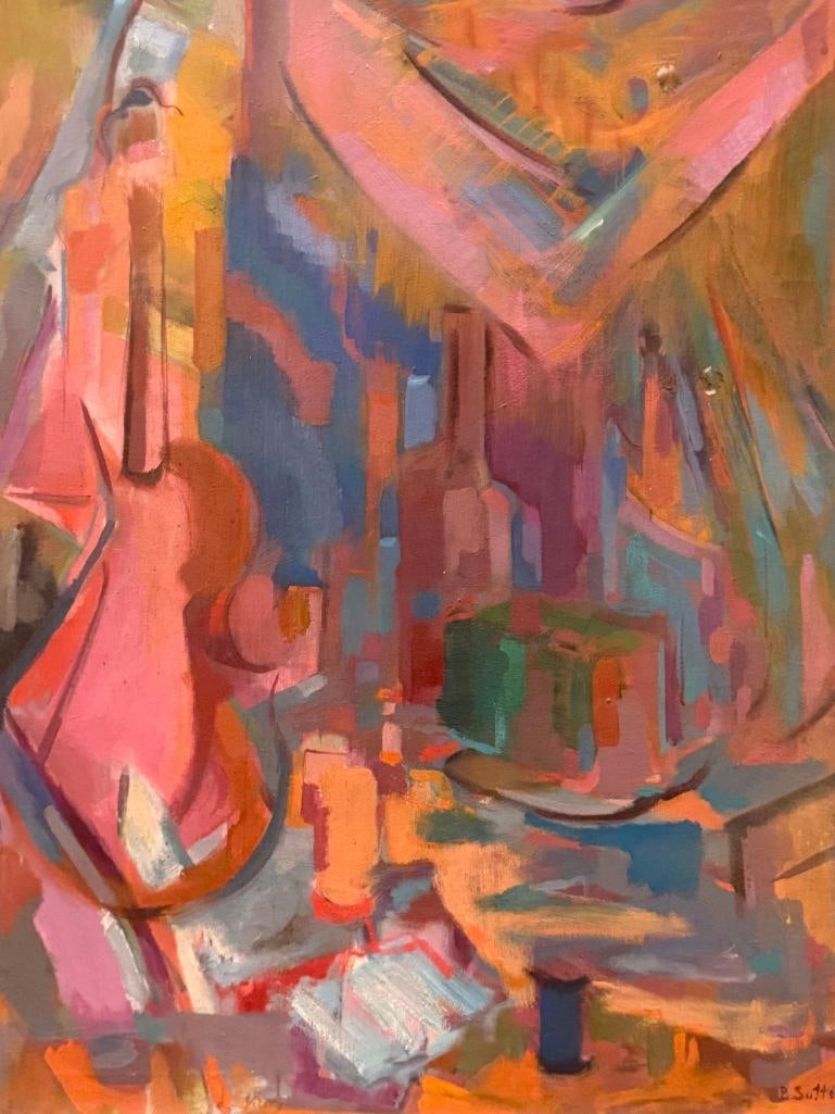 Bernice Perry Sutton signed abstract - 2