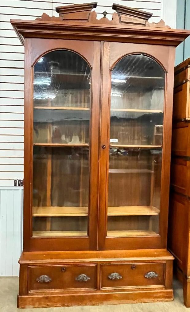 Victorian Walnut Bookcase - 2