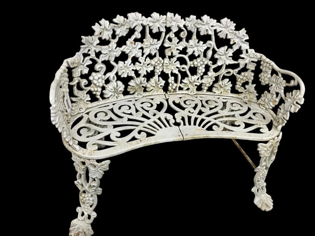 Cast Iron Garden Bench: Cast Iron Garden Bench. Approx. 27 x 36 x 20 inches.