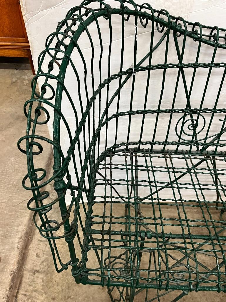 Victorian wire garden bench - 2