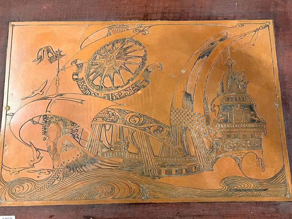 Copper relief table - 2