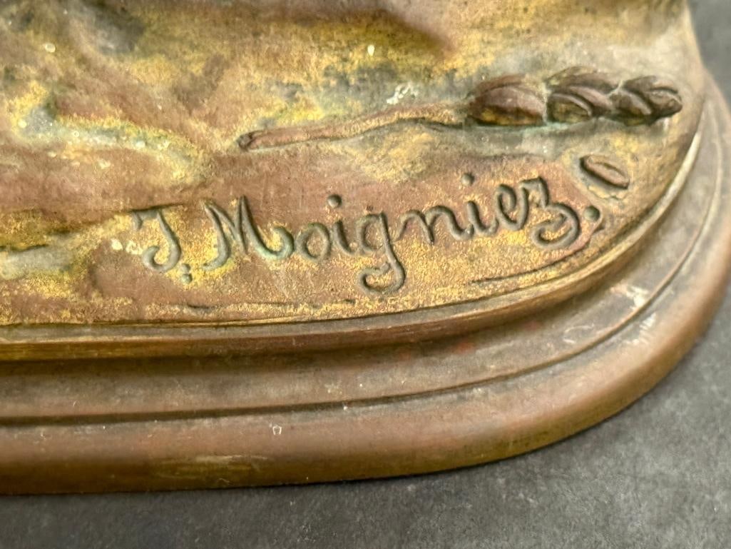 J. Moigniez signed bronze - 3