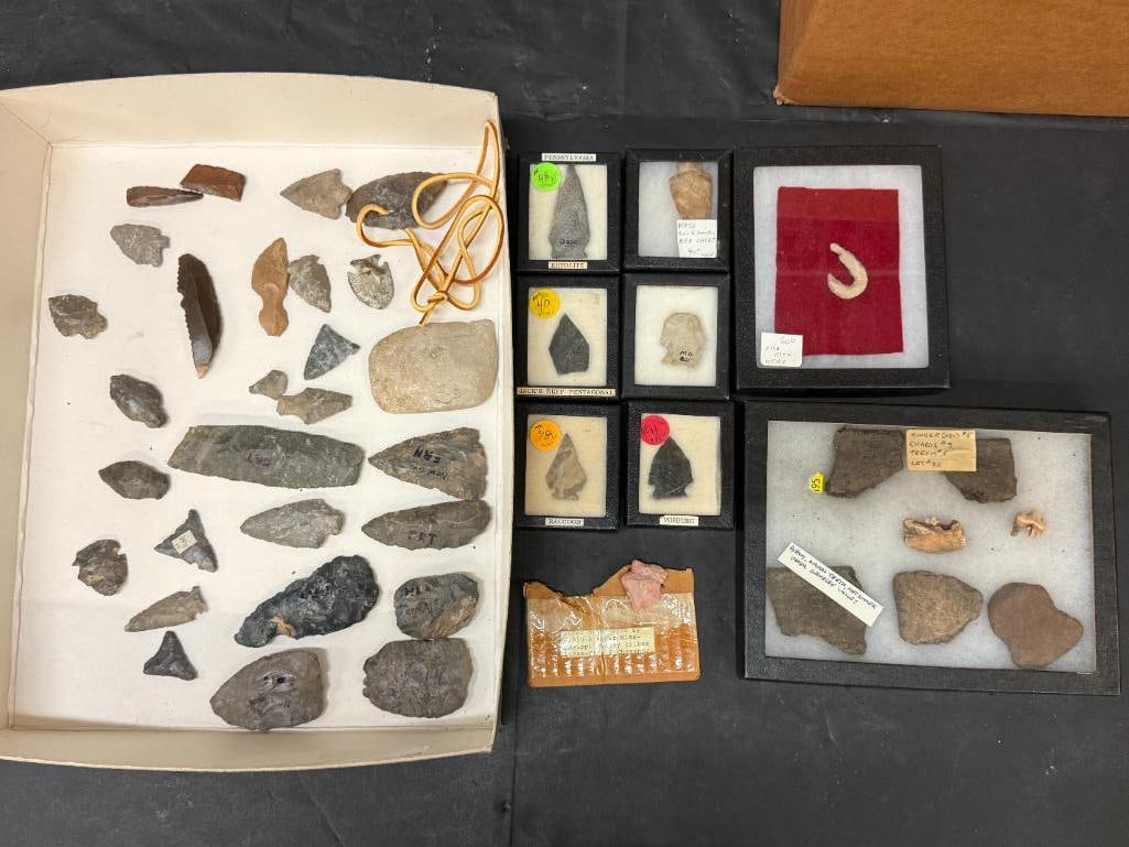 Native American scrapers, arrowheads, points etc. (1 of 6)