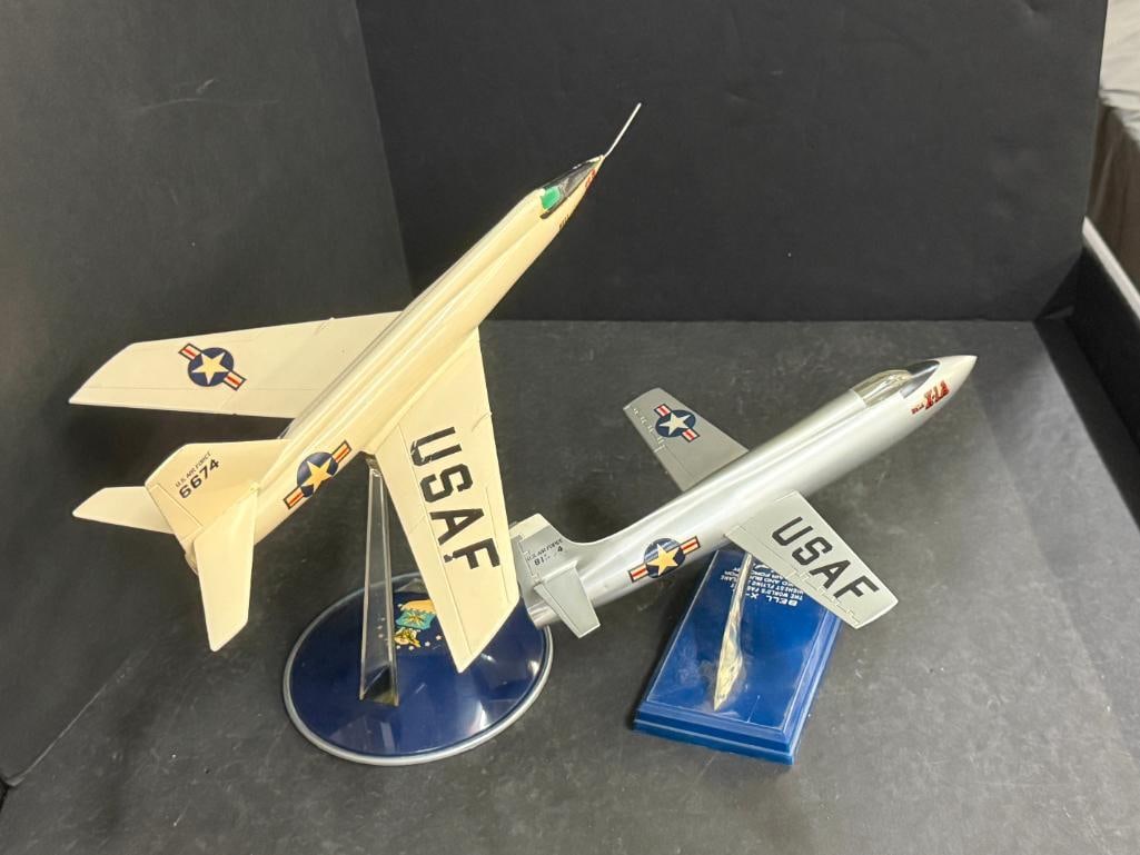 2 Bell Aircraft Models: 2 Bell Aircraft Models. X-2 and X-14 USAF factory desktop models. X-2 approx. 9 x 13 inches.