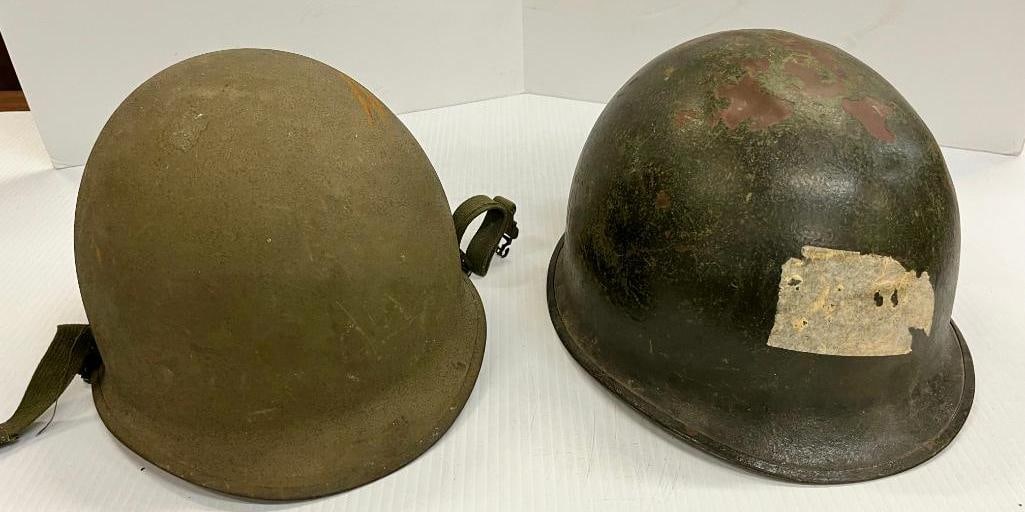 2 U.S. Steel Helmets with liners (1 of 6)