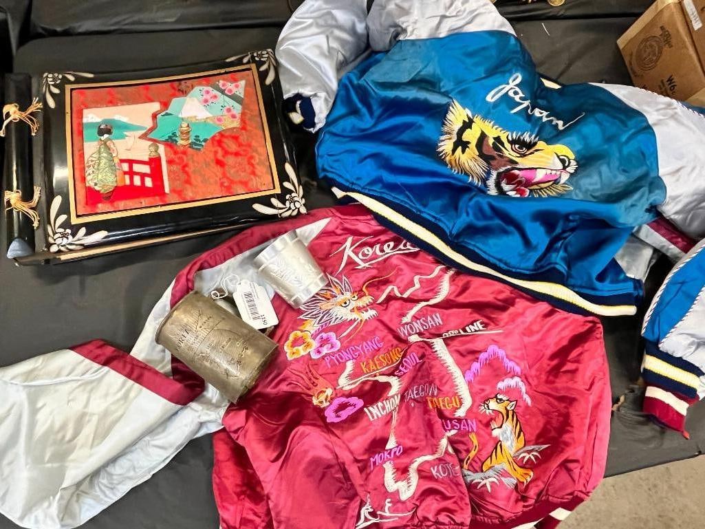 Korea Tankard, Embroidered Jackets and photo album: Korea Tankard, Embroidered Jackets and photo album.