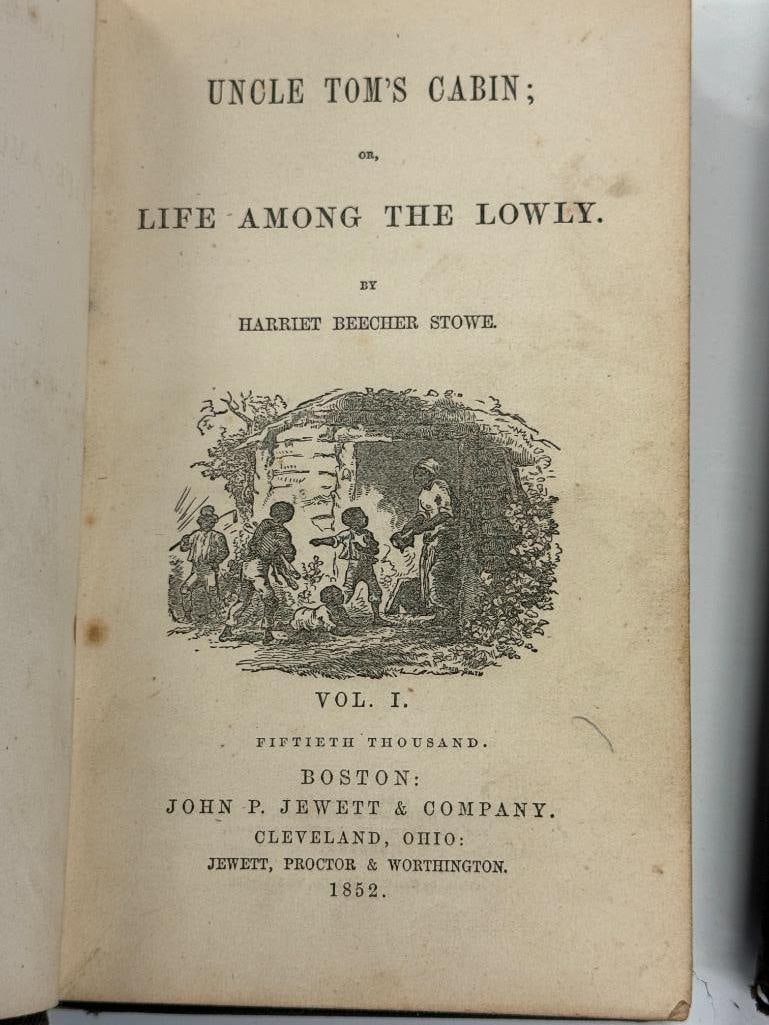 1852 Uncle Tom's Cabin 2 Volumes: 1852 First Edition Uncle Tom's Cabin 2 Volumes by H.B. Stowe.