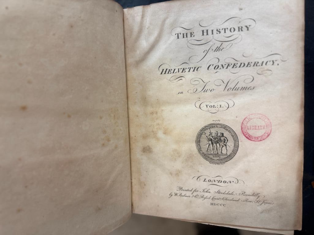 1800 The History of the Helvetic Confederacy: 1800 The History of the Helvetic Confederacy. By Joseph Planta.