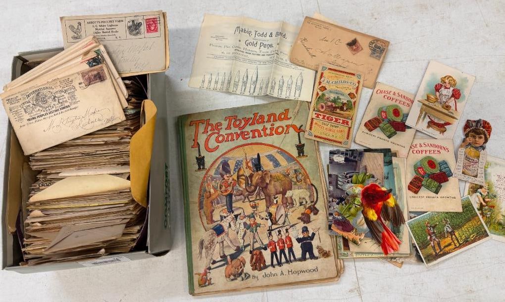 Letters, Trade Cards and Toyland Convention book: Letters, Trade Cards and Toyland Convention book.