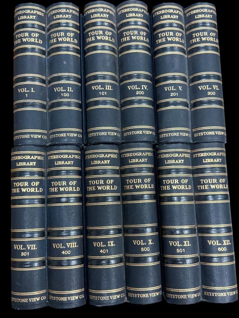 Stereographic Library Tour of the World: Stereographic Library Tour of the World. Vol. 1 - 12. Please see photos for missing cards.