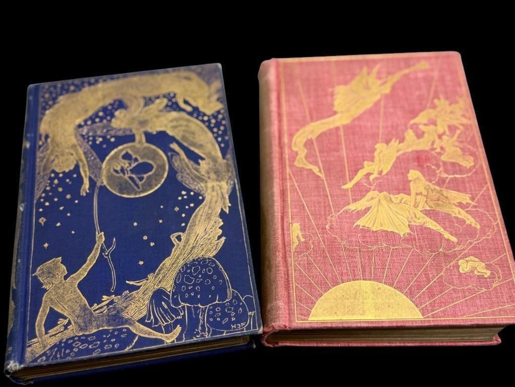 The Pink Fairy and The Violet Fairy: The Pink Fairy and The Violet Fairy by Andrew Lang. The Pink Fairy, 1897. The Violet Fairy, 1901. Both have gilt covers and edges. 2 books.