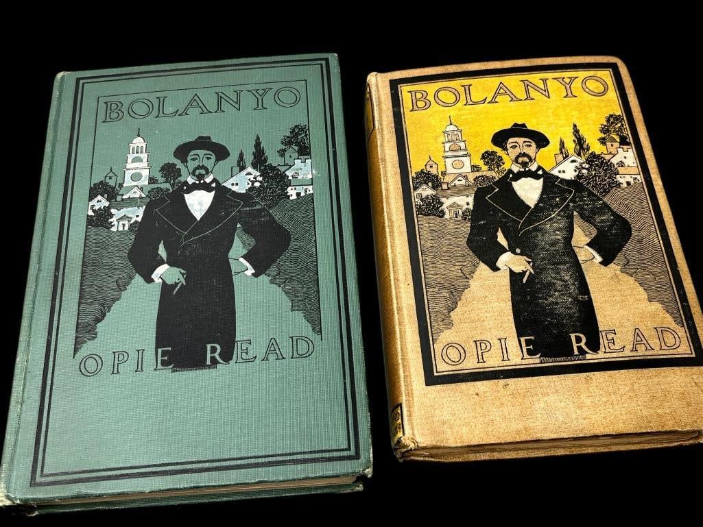 2 Bolanyo books by Opie Read: 2 Bolanyo books by Opie Read with Maxfield Parrish covers. Way & Williams is an 1897 first edition. Inscribed by the author to Robert Parker Miles.