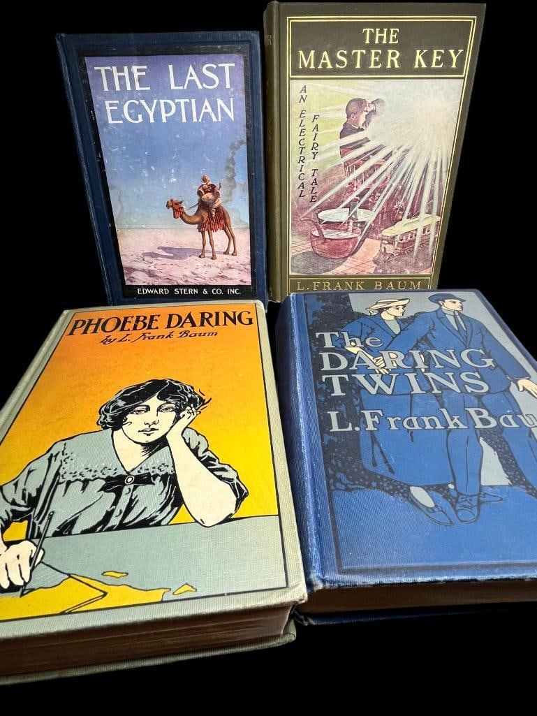 4 L. Frank Baum Books: 4 L. Frank Baum Books. Including The Last Egyptian, The Master Key, The Daring Twins and Phoebe Daring.