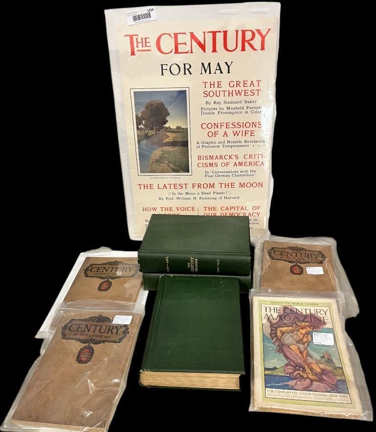 Group of The Century Magazine books and poster: Group of The Century Magazine books and poster. 8 pieces. Poster approx. 22 x 15 inches.