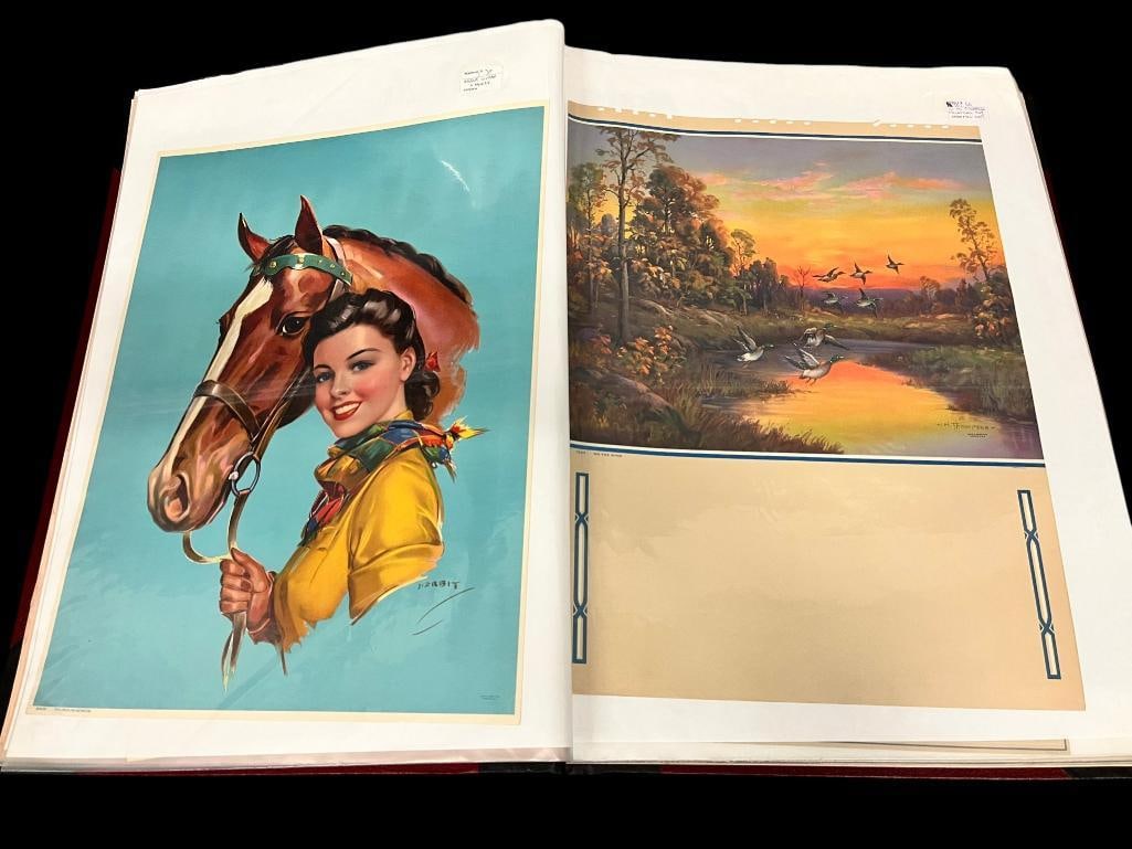 Magazine advertising, Calendar tops, illustrations etc.: Collection of c. 1920's Magazine advertising, Calendar tops, illustrations and more.