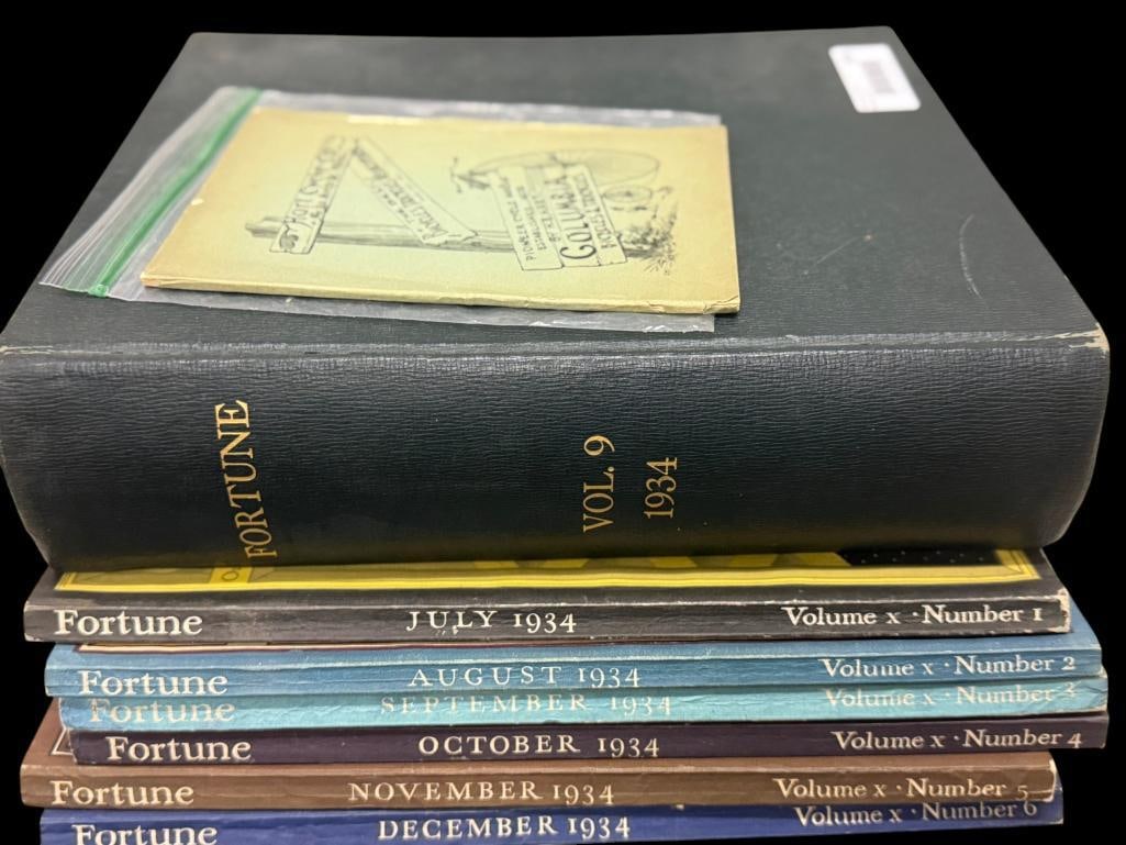 1934 Fortune Magazine full year: 1934 Fortune Magazine full year. January through June in bound volume. 7 pieces.