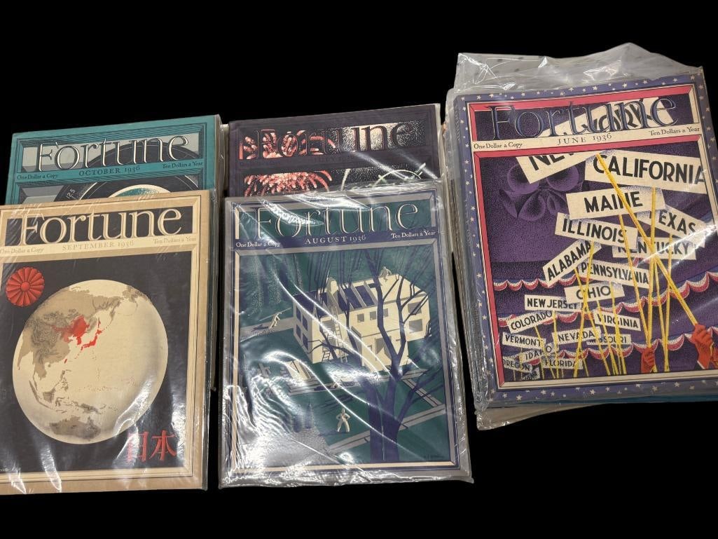 12 1936 Fortune Magazine issues: 12 1936 Fortune Magazine issues. Full year.