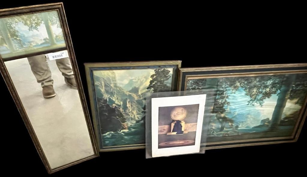 Maxfield Parrish prints and mirror (1 of 7)