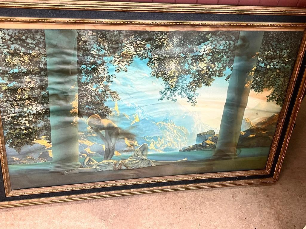 Maxfield Parrish prints and mirror - 4