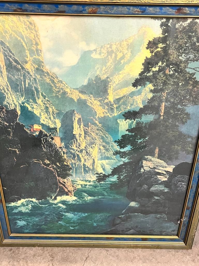 Maxfield Parrish prints and mirror - 7