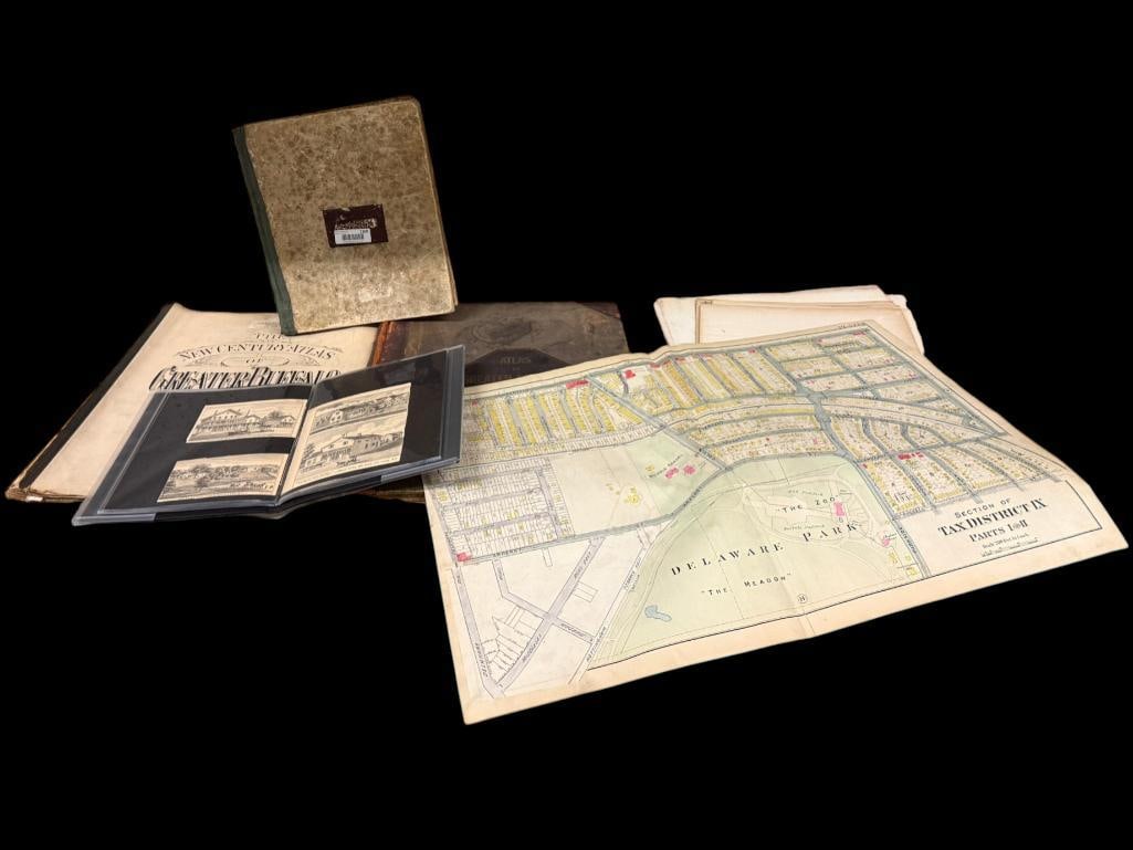 Buffalo NY atlases, map pages, advertising and more: Buffalo NY atlases, map pages, advertising and 1866 Erie County NY topographic atlas.