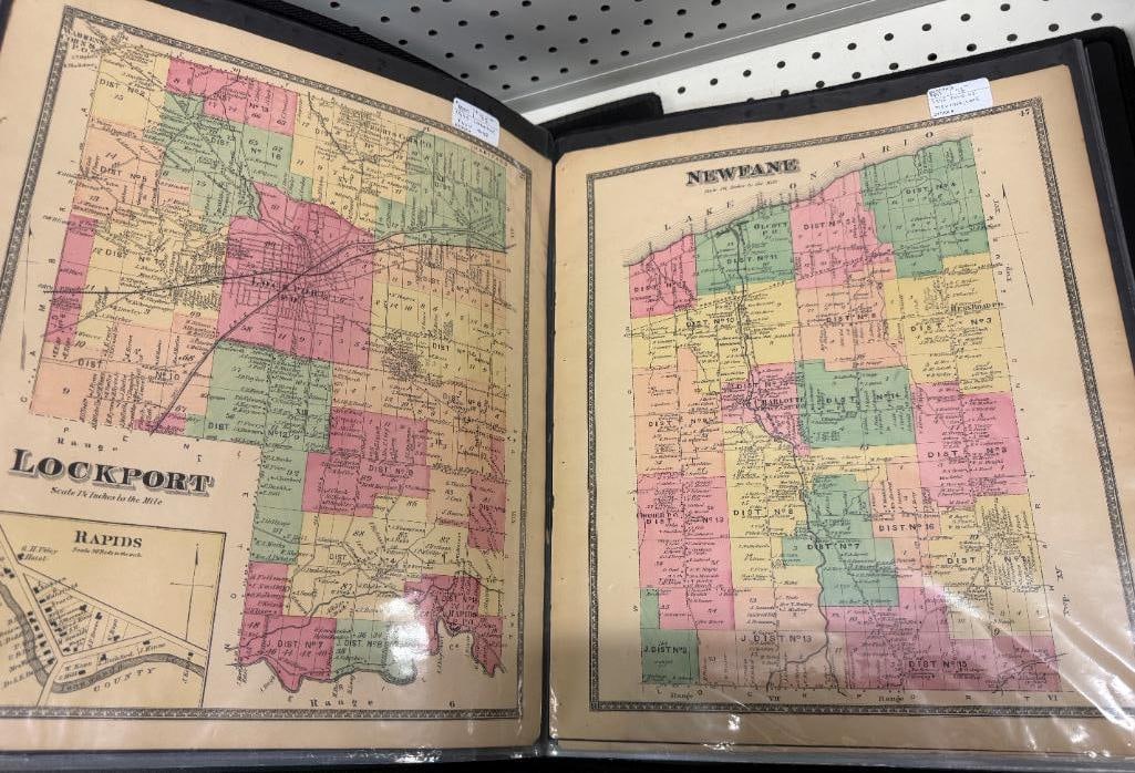 Western NY maps and prints: Western NY maps and prints. 3 books. Approx. 20 x 16 inches.