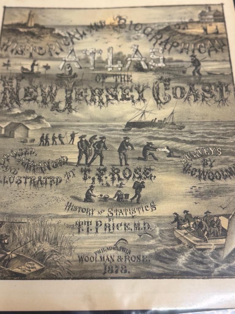 Maps and engravings of the New Jersey Coast: Maps and engravings of the New Jersey Coast. 2 books. Approx. 20 x 16 inches.