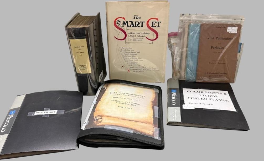 Poster Art, Catalogs, Brochures for Teaching etc.: Poster Art, Catalogs, Brochures for Teaching, color prints, poster stamps, American Type Founders Co. Specimen Book, The Smart Set book and more.