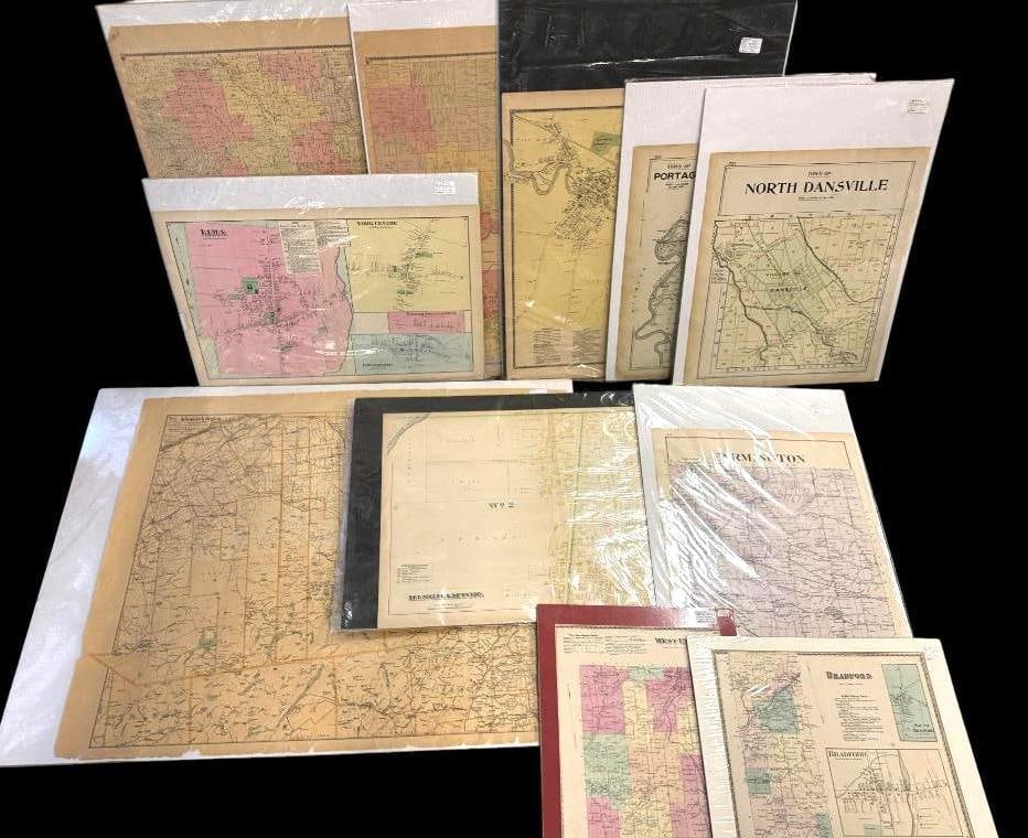 42 Maps of NY Towns, cities, villages etc.: 42 Maps of NY Towns, cities, villages etc.