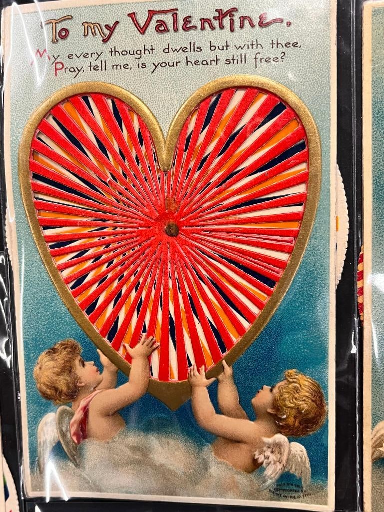 5 Valentine Mechanical Postcards - 2