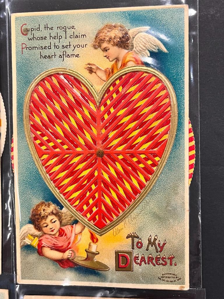5 Valentine Mechanical Postcards - 4