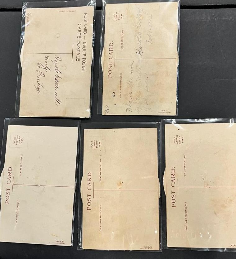 5 Valentine Mechanical Postcards - 5