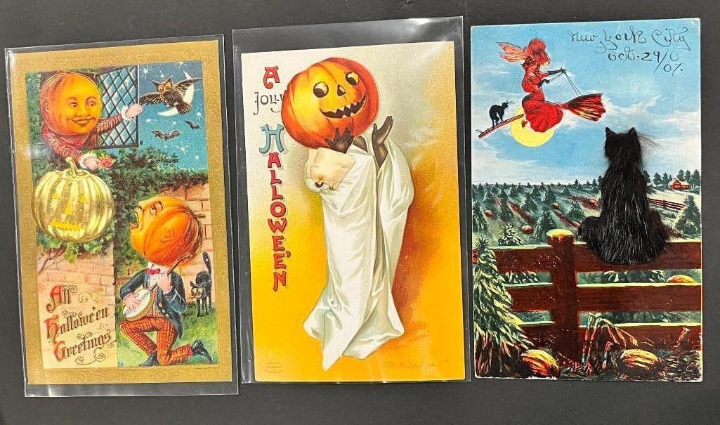 3 Beautiful Vintage Halloween Postcards (1 of 5)