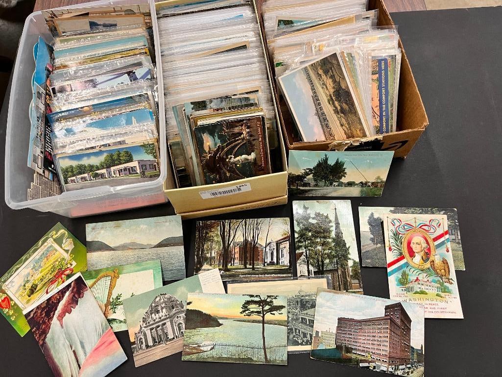 Large group of travel postcards and more: Large group of travel postcards and more. Over 800 postcards.