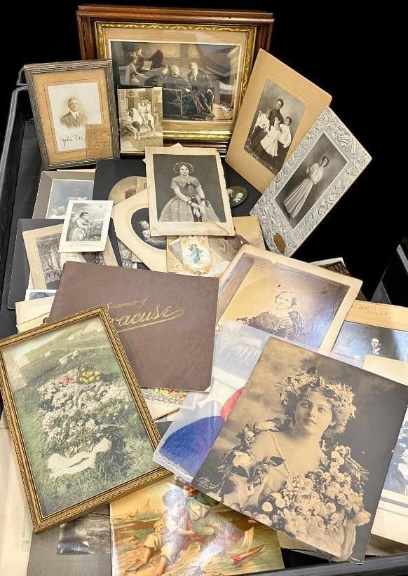Group of antique photographs: Group of antique photographs.