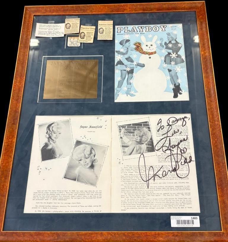 Jayne Mansfield autographed program