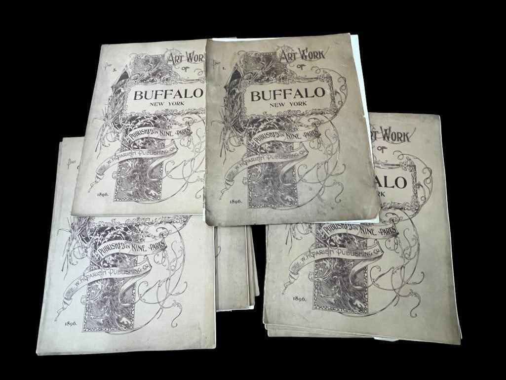 1896 Art Work of Buffalo NY 9 book set: 1896 Art Work of Buffalo NY 9 book set. Approx. 14 x 11 inches.