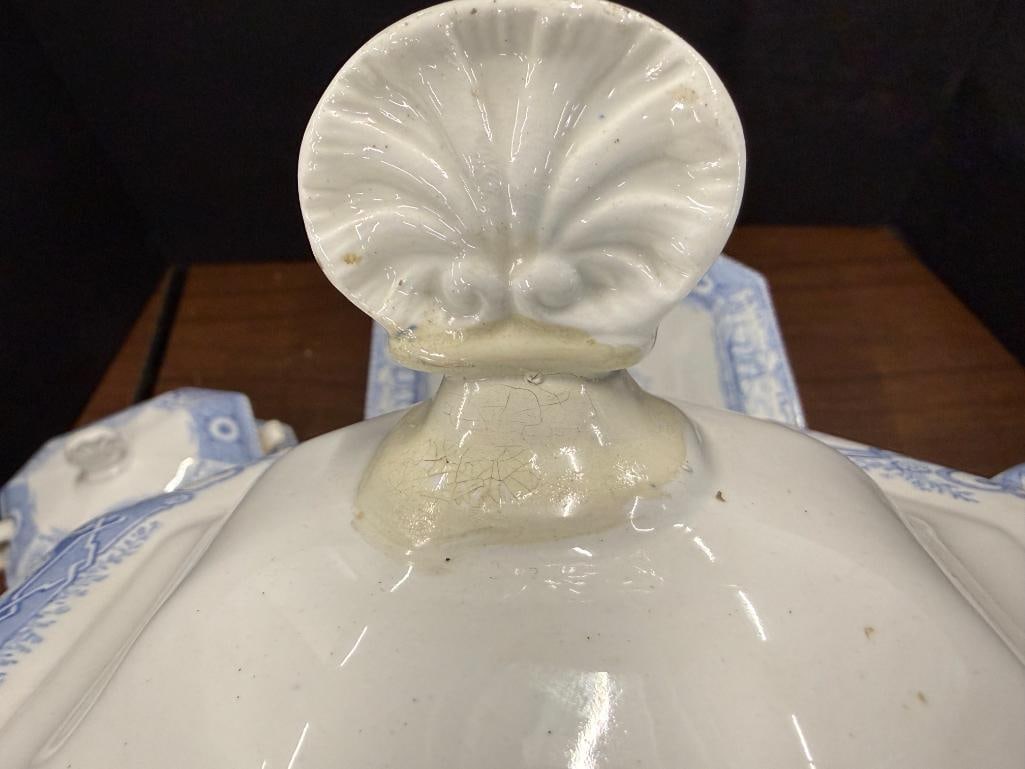 5 transferware serving dishes - 10