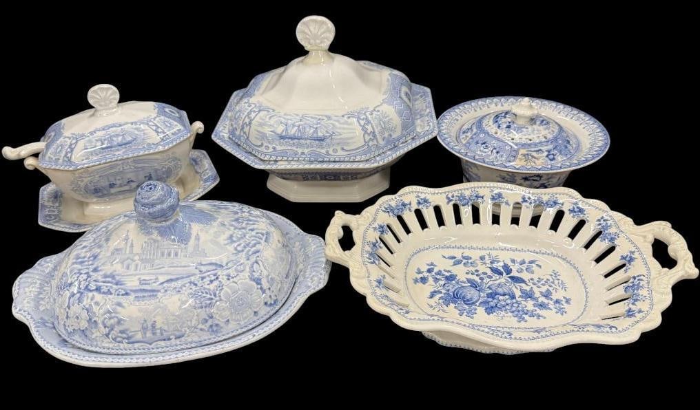 5 transferware serving dishes (1 of 14)