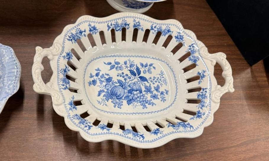 5 transferware serving dishes - 2