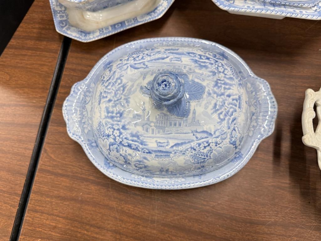 5 transferware serving dishes - 3