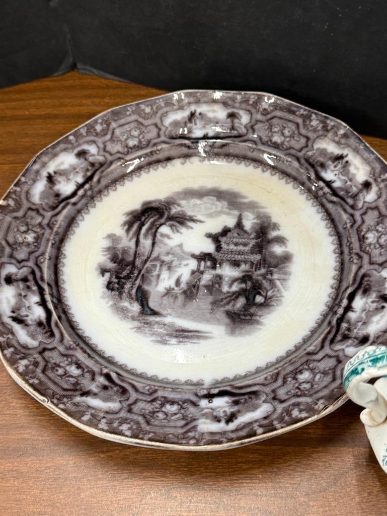 Transferware plates, teapot and more - 12