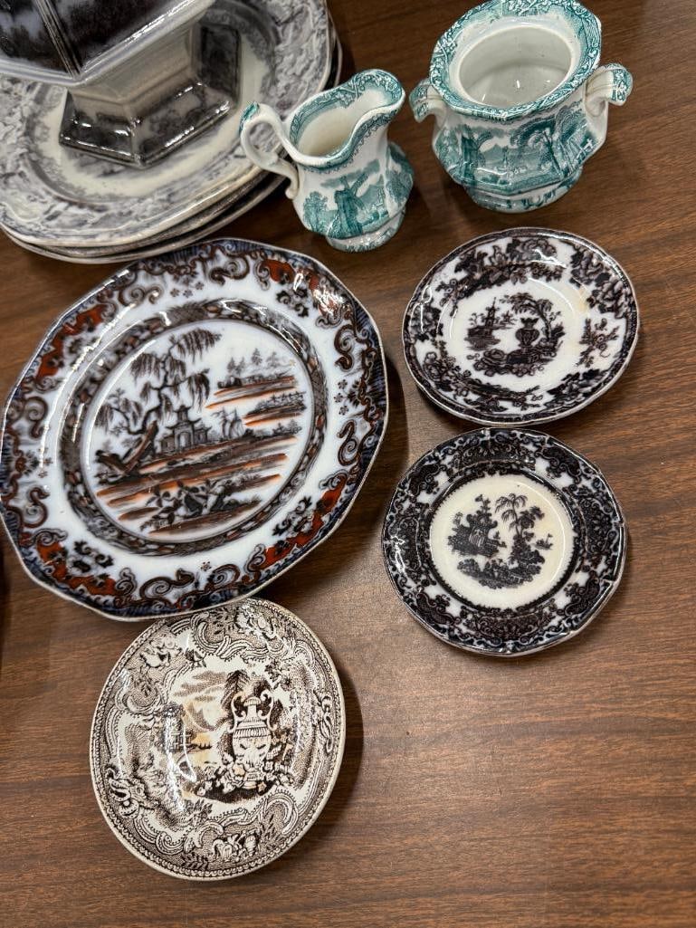 Transferware plates, teapot and more - 2